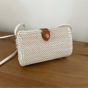 Anthropology rattan sling clutch